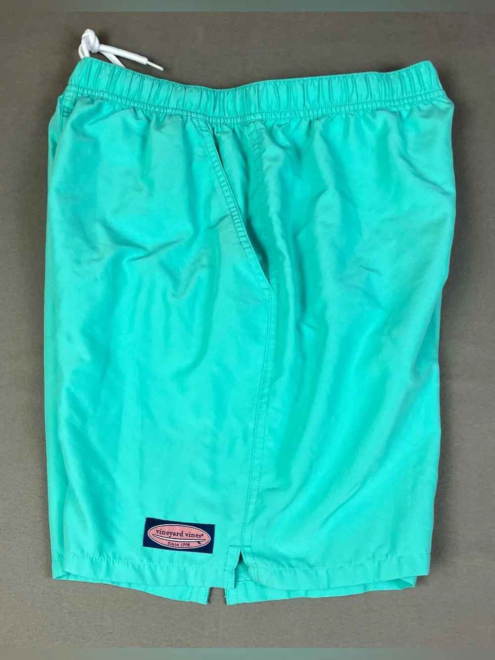 Vineyard Vines Men's Swim Trunks Size M Light Blue Teal Lined Pockets
